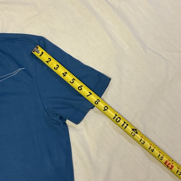 Nike Golf Polo Shirt Med Blue Stitch LogoDri Fit Short Sleeve Men - Picture 5 of 16